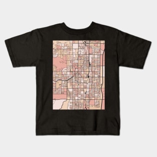 Scottsdale Map Pattern in Soft Pink Pastels Kids T-Shirt